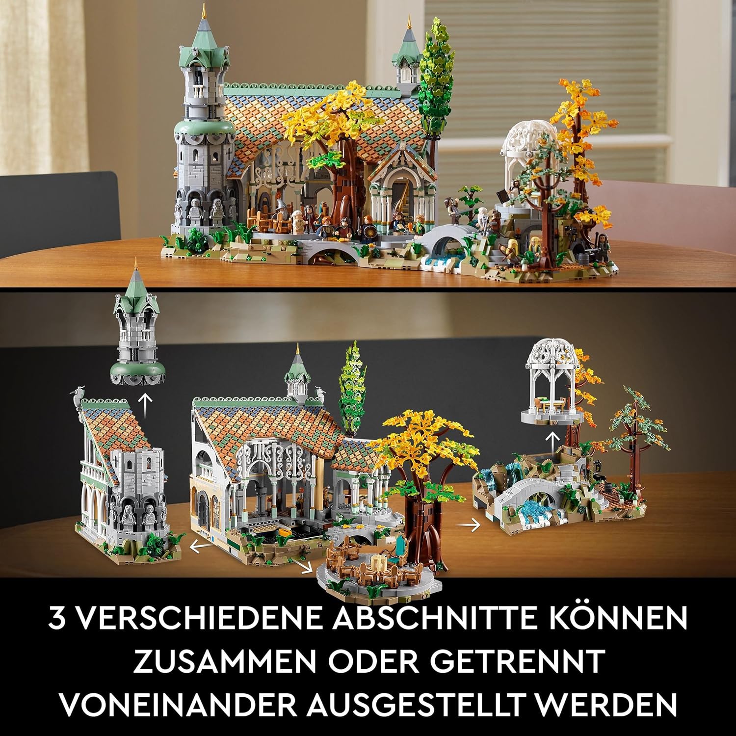 LEGO Herr der Ringe – Rivendell (10316), großes Sammlerset mit 15 Minifiguren. thumbnail 3